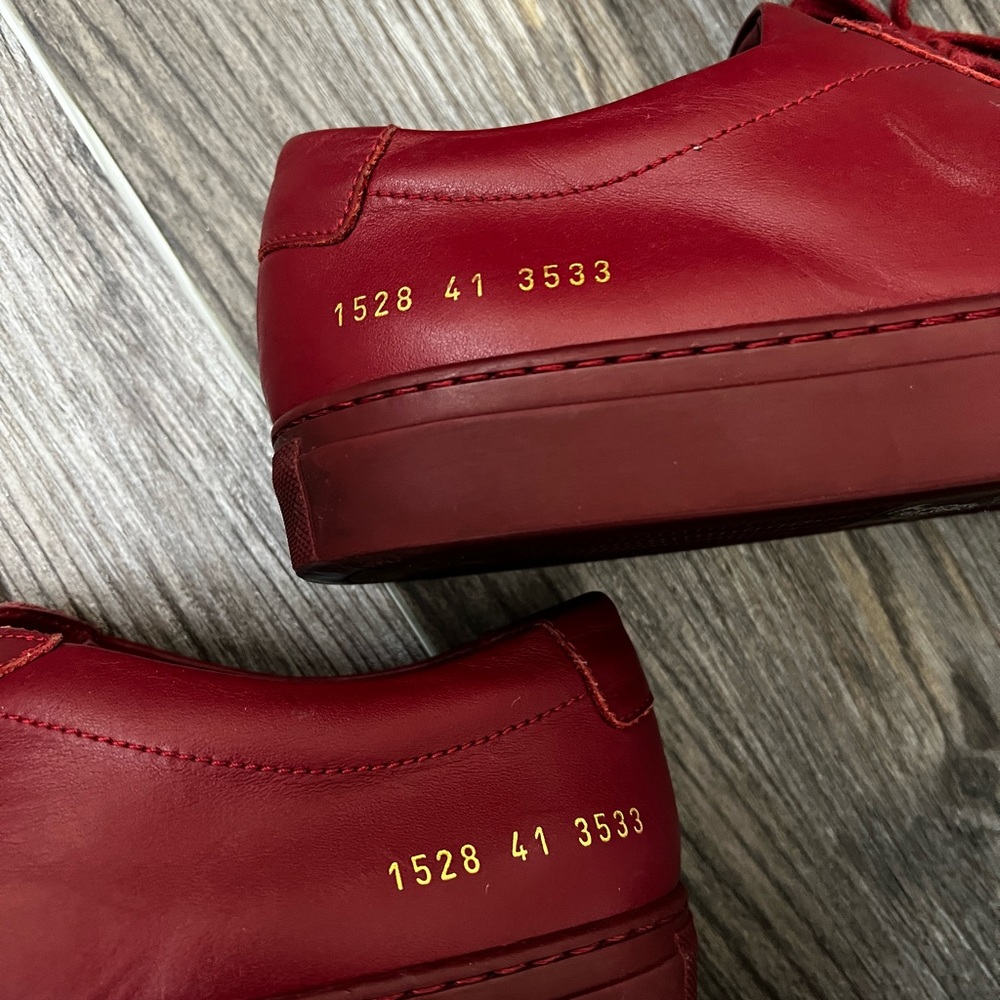 Common Projects Achilles Low Red Colorway Size 41 - image 2